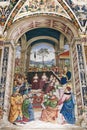 Painting in Piccolomini Library in Siena Cathedral Duomo di Sie Royalty Free Stock Photo